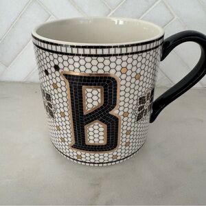 Anthropologie The Bistro Tile Stoneware Mug B